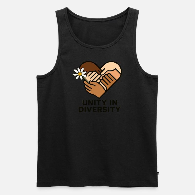 Unity in Diversity - Männer Premium Bio Tank Top - Schwarz