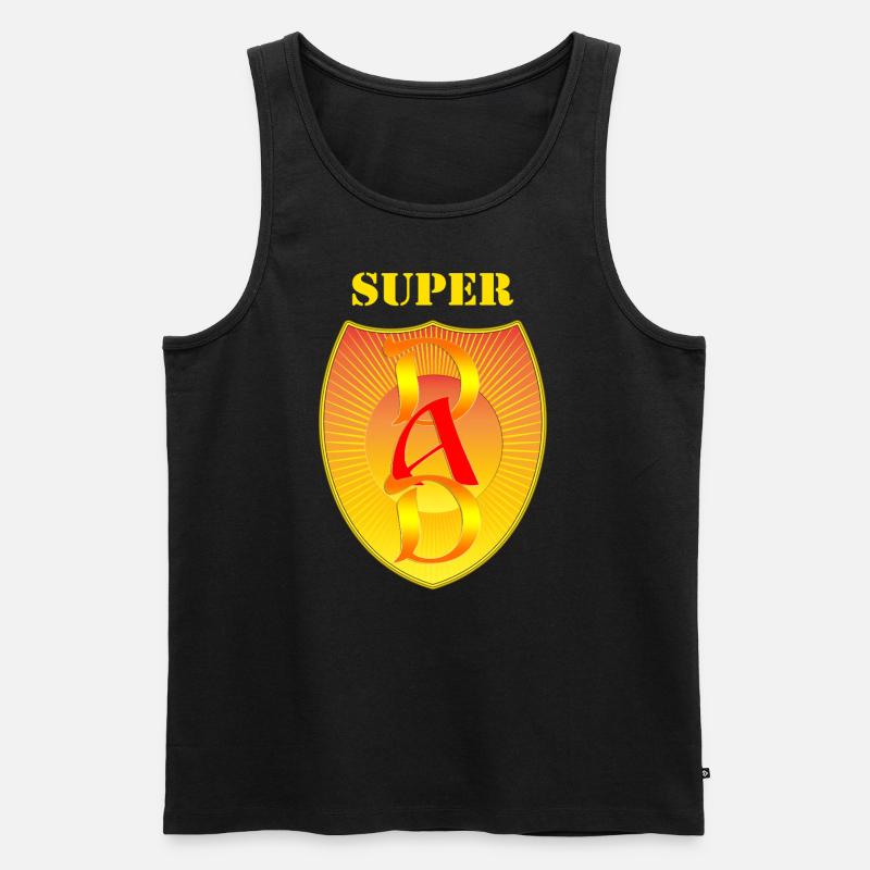 SUPERDAD - Männer Premium Bio Tank Top - Schwarz