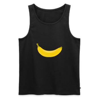 Banane - Männer Premium Bio Tank Top - Schwarz - Vorne - Michal (187cm)