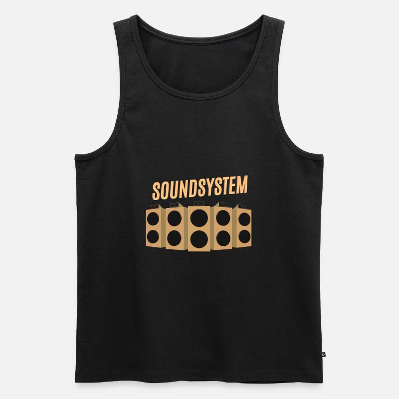 Système de son dub reggae - Débardeur bio Premium Homme - noir
