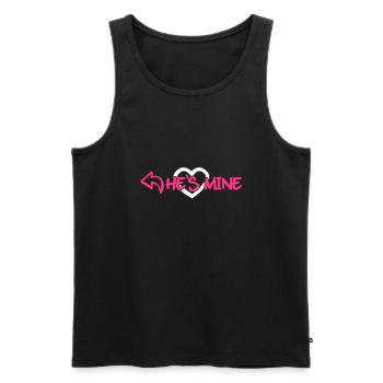 He's mine - Männer Premium Bio Tank Top - Schwarz - Vorne - AI Model Male 178 light (178cm)