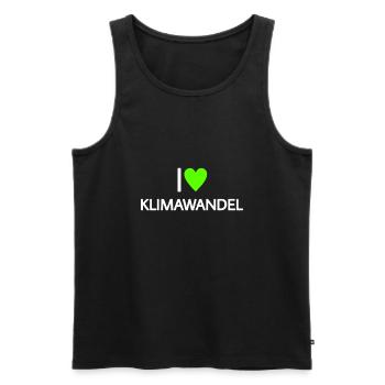 Ich liebe Klimawandel - Männer Premium Bio Tank Top - Schwarz - Vorne - Michal (187cm)