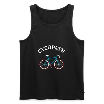 Cycopath - Cool Gift Design For A Cyclist - Männer Premium Bio Tank Top - Schwarz - Vorne - AI Model Male 178 light (178cm)