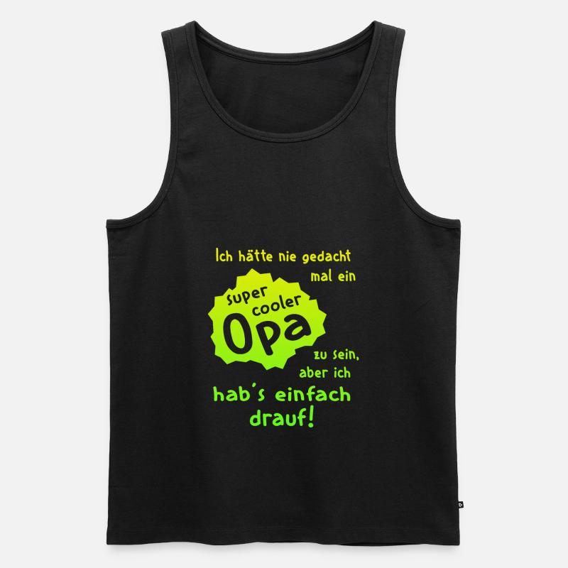 Opa - Super Cool - Männer Premium Bio Tank Top - Schwarz