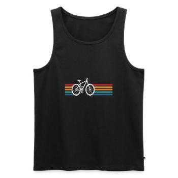 Vélo Cycling Retro Rétro rétro cool - Débardeur bio Premium Homme - noir - Devant - Michal (187cm)
