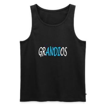 Grandios-Andi -Andreas-Namenstag-Geschenk Version3 - Männer Premium Bio Tank Top - Schwarz - Vorne - AI Model Male 178 light (178cm)