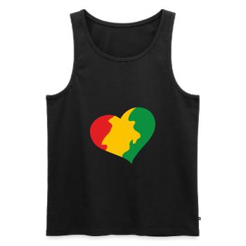 Juneteenth Day 1865, Freedom Day America African - Men's Premium Organic Tank Top - black - Front - AI Model Male 178 light (178cm)