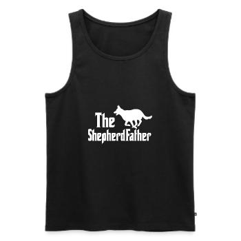 German Shepherd Dog Men Motif Dogs Papa - Men's Premium Organic Tank Top - black - Front - Michal (187cm)