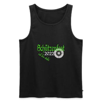 Schützenfest 2022 Ich bin dabei - Männer Premium Bio Tank Top - Schwarz - Vorne - Michal (187cm)