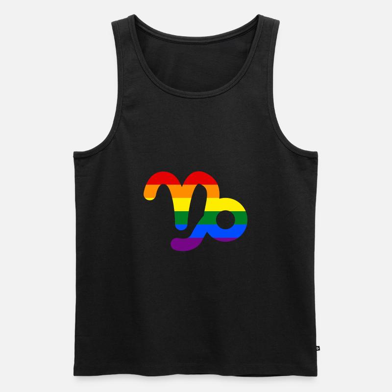 Sternzeichen Steinbock LGBT - Männer Premium Bio Tank Top - Schwarz