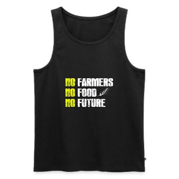 no farmers no food no future - Bauern Agrarhelden - Männer Premium Bio Tank Top - Schwarz - Vorne - AI Model Male 178 light (178cm)