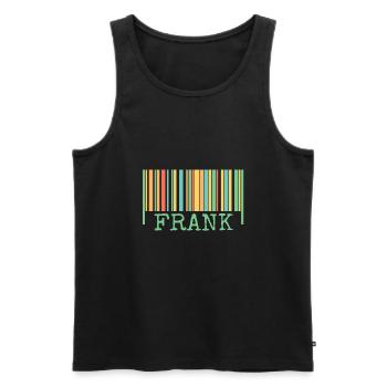 Barcode Frank - Men's Premium Organic Tank Top - black - Front - AI Model Male 178 light (178cm)