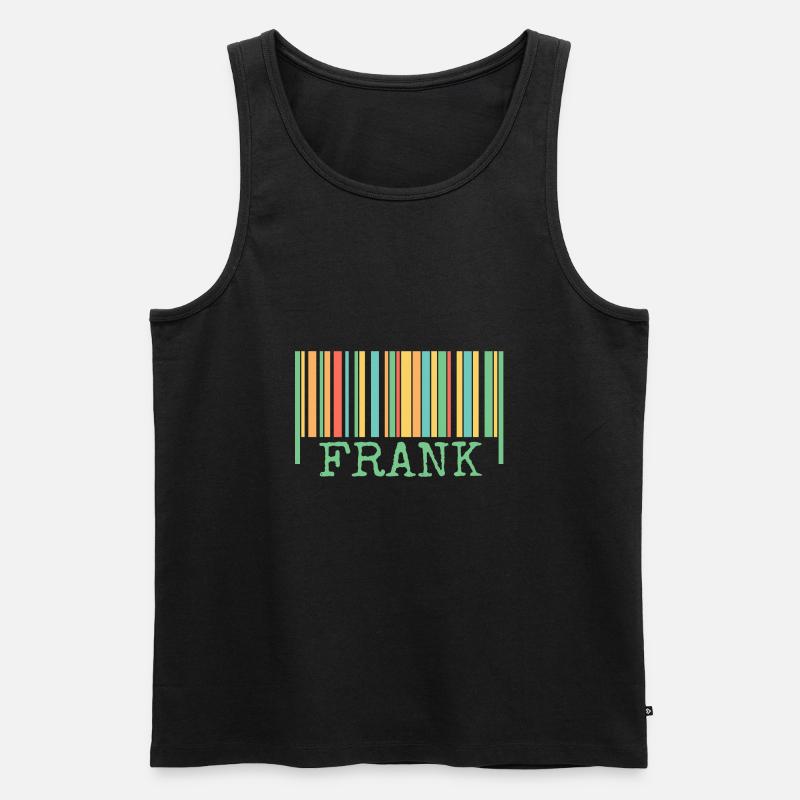 Strichcode Frank - Männer Premium Bio Tank Top - Schwarz