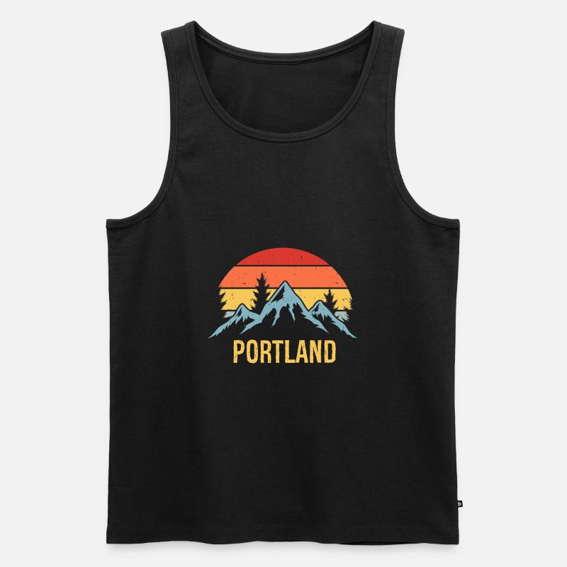 Portland - Männer Premium Bio Tank Top - Schwarz