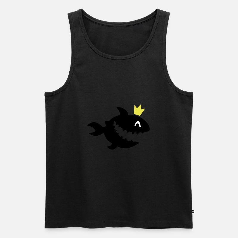 Hai - Männer Premium Bio Tank Top - Schwarz