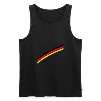 Germany flag - Men's Premium Organic Tank Top - black - Front - AI Model Male 178 light (178cm)