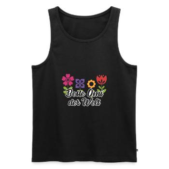 Beste Omi der Welt Oma Geschenk - Männer Premium Bio Tank Top - Schwarz - Vorne - Michal (187cm)