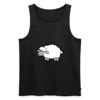 mouton - Débardeur bio Premium Homme - noir - Devant - Michal (187cm)