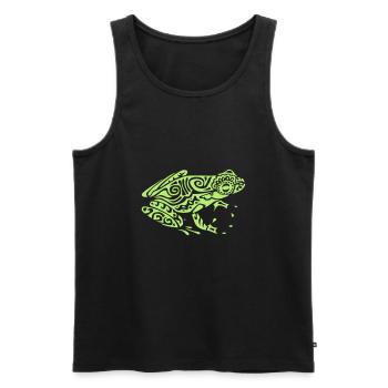 Frosch Frosch tribal mexikanischen Stil 2 - Männer Premium Bio Tank Top - Schwarz - Vorne - Michal (187cm)