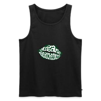 VEGANE FLEISCHESLUST - Männer Premium Bio Tank Top - Schwarz - Vorne - Michal (187cm)