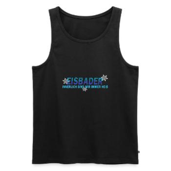 winter eisbaden minus grad eisbader eis und heiß - Männer Premium Bio Tank Top - Schwarz - Vorne - Michal (187cm)