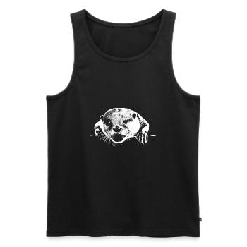 Otter - Männer Premium Bio Tank Top - Schwarz - Vorne - AI Model Male 178 light (178cm)