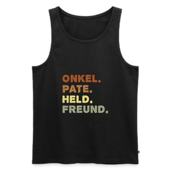Firmpate Geschenk Firmpate Firmung Patenonkel Pate - Männer Premium Bio Tank Top - Schwarz - Vorne - Michal (187cm)