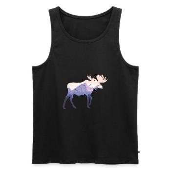 Elch - Männer Premium Bio Tank Top - Schwarz - Vorne - Michal (187cm)