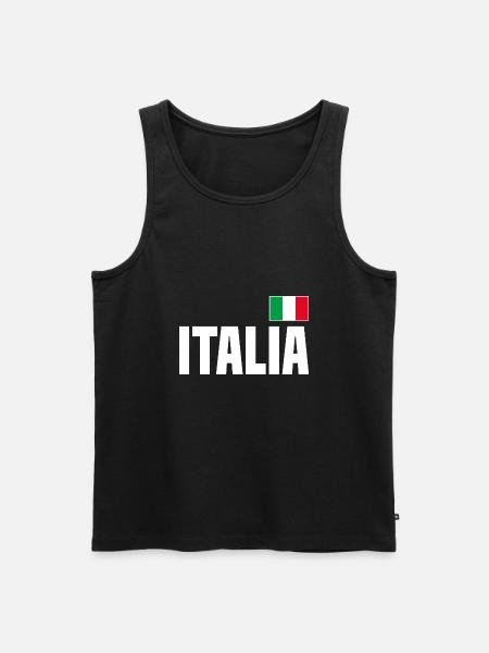 Italia Italie Drapeau - Débardeur bio Premium Homme - noir