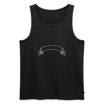 Pinker Banner - Débardeur bio Premium Homme - noir - Devant - Michal (187cm)