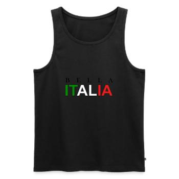 Bella Italia - Männer Premium Bio Tank Top - Schwarz - Vorne - Michal (187cm)