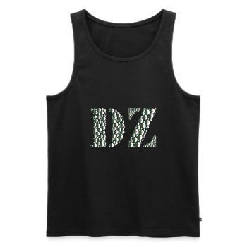 DZ - Männer Premium Bio Tank Top - Schwarz - Vorne - AI Model Male 178 light (178cm)