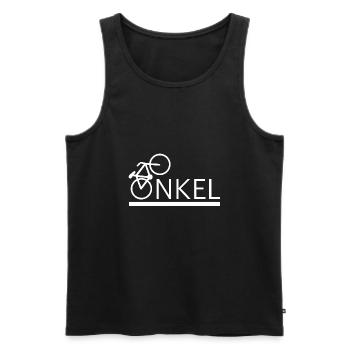 ONKEL Fahrrad Mountainbike Radeln bester Onkel - Männer Premium Bio Tank Top - Schwarz - Vorne - Michal (187cm)