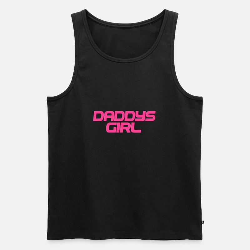 DADDYS MÄDCHEN - Männer Premium Bio Tank Top - Schwarz
