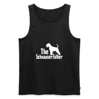 Drôle Schnauzer Master Parodie Schnauzer Géant - Débardeur bio Premium Homme - noir - Devant - Michal (187cm)