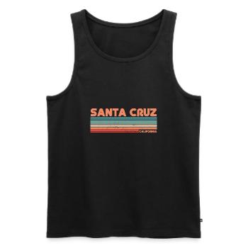 SANTA CRUZ Skateboard Surf Vintage California - Men's Premium Organic Tank Top - black - Front - Michal (187cm)