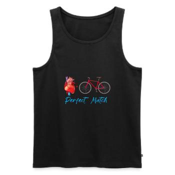 Bicycle Health - Männer Premium Bio Tank Top - Schwarz - Vorne - Michal (187cm)