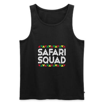 Safari Squad - Men's Premium Organic Tank Top - black - Front - Michal (187cm)