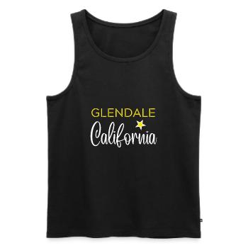 Glendale California - Débardeur bio Premium Homme - noir - Devant - AI Model Male 178 light (178cm)