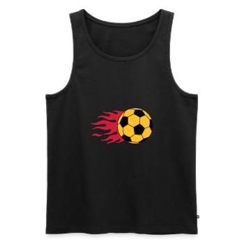 brennender Ball - burning ball - Männer Premium Bio Tank Top - Schwarz - Vorne - AI Model Male 178 light (178cm)