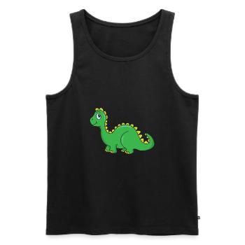 dinosaur - Men's Premium Organic Tank Top - black - Front - AI Model Male 178 light (178cm)