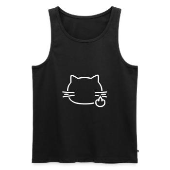 Chat fuck - Débardeur bio Premium Homme - noir - Devant - Michal (187cm)