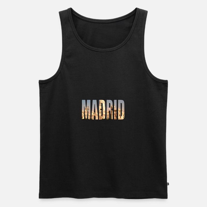 MADRID SPANIEN - Männer Premium Bio Tank Top - Schwarz
