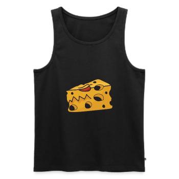 Monstre au fromage - Débardeur bio Premium Homme - noir - Devant - Michal (187cm)
