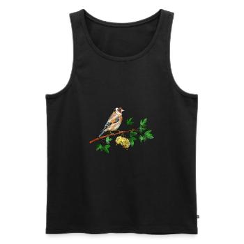 oiseau - Débardeur bio Premium Homme - noir - Devant - AI Model Male 178 light (178cm)