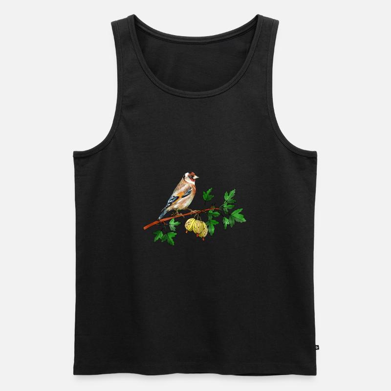 Vogel - Männer Premium Bio Tank Top - Schwarz