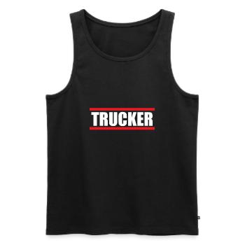 Trucker - LKW Fahrer - Männer Premium Bio Tank Top - Schwarz - Vorne - AI Model Male 178 light (178cm)