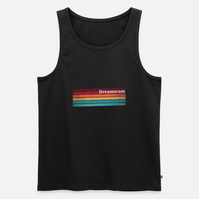 Team - Männer Premium Bio Tank Top - Schwarz