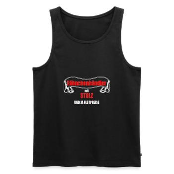 Fähnchenhändler mit Stolz - Männer Premium Bio Tank Top - Schwarz - Vorne - Michal (187cm)