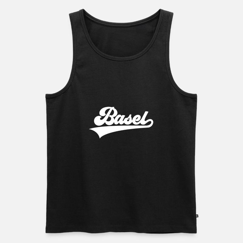 BASEL BASELER SCHWEIZ - Männer Premium Bio Tank Top - Schwarz